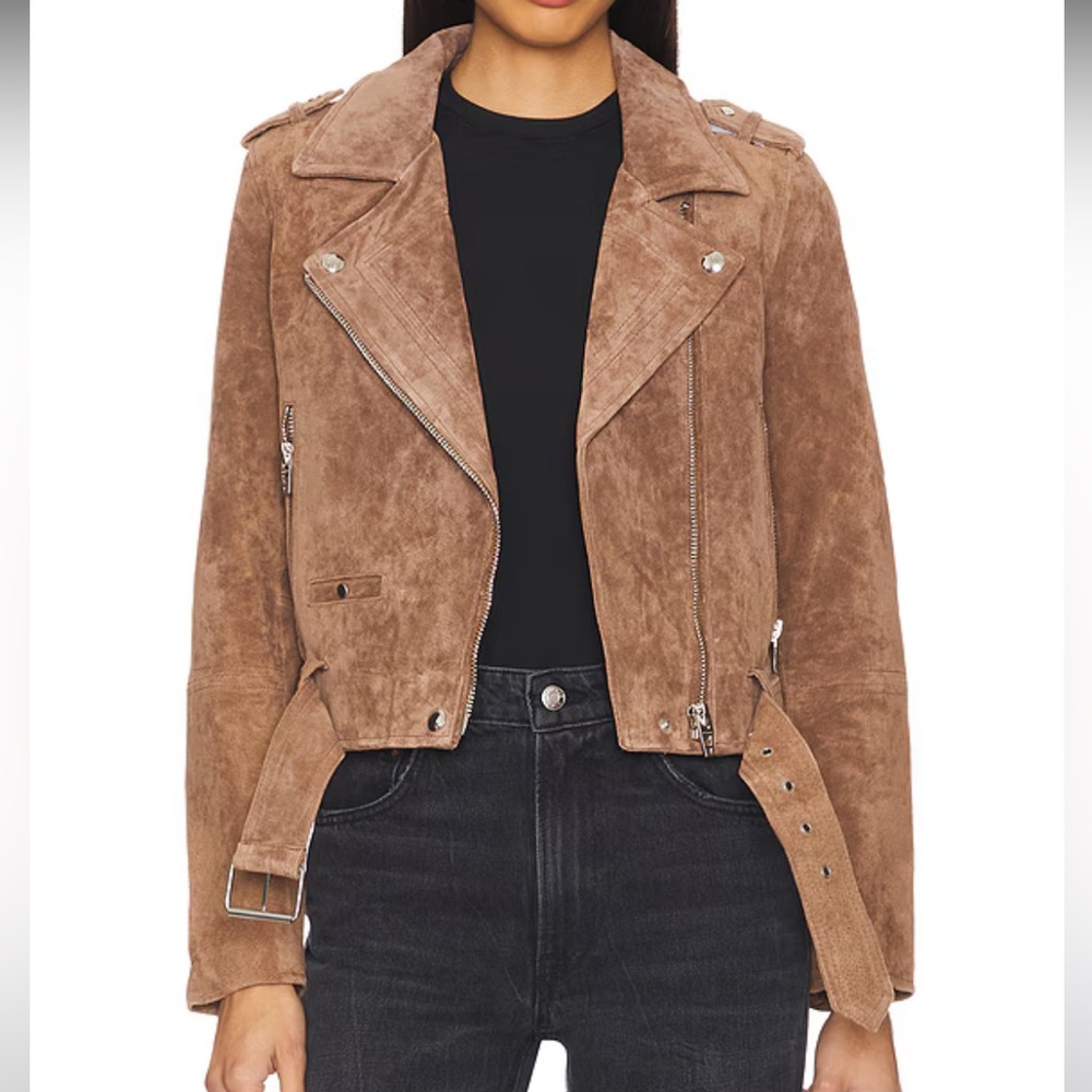Medium Blank NYC suede jacket in brown (coffee bean)